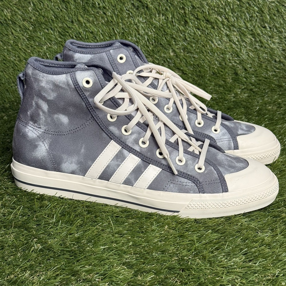 Adidas Nizza Hi RF Mens Size 13.5 Grey White High Top Casual Sneakers GX4586